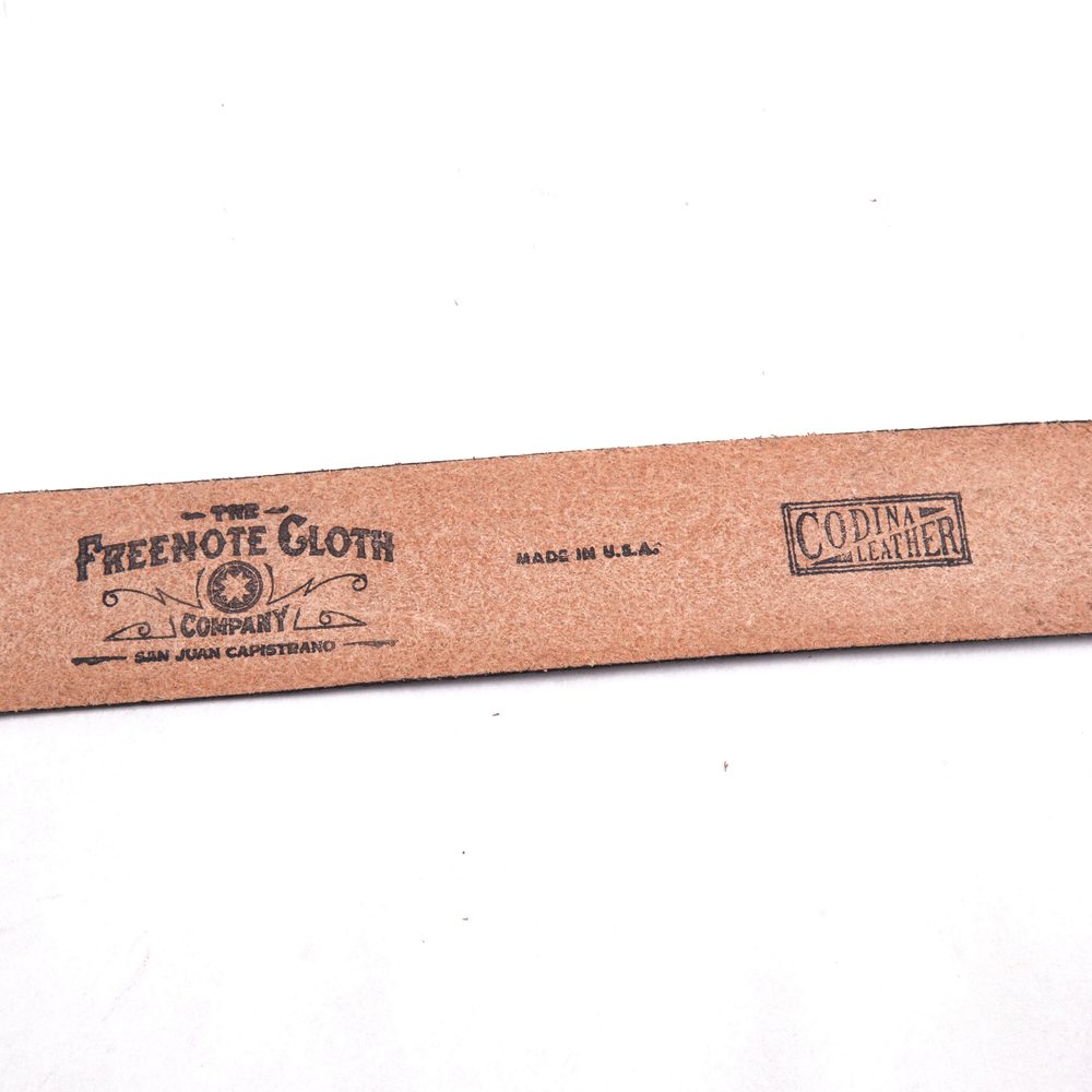 Codina Leather - NOS Vintage Brass Buckle Embossed Belt Black View 4