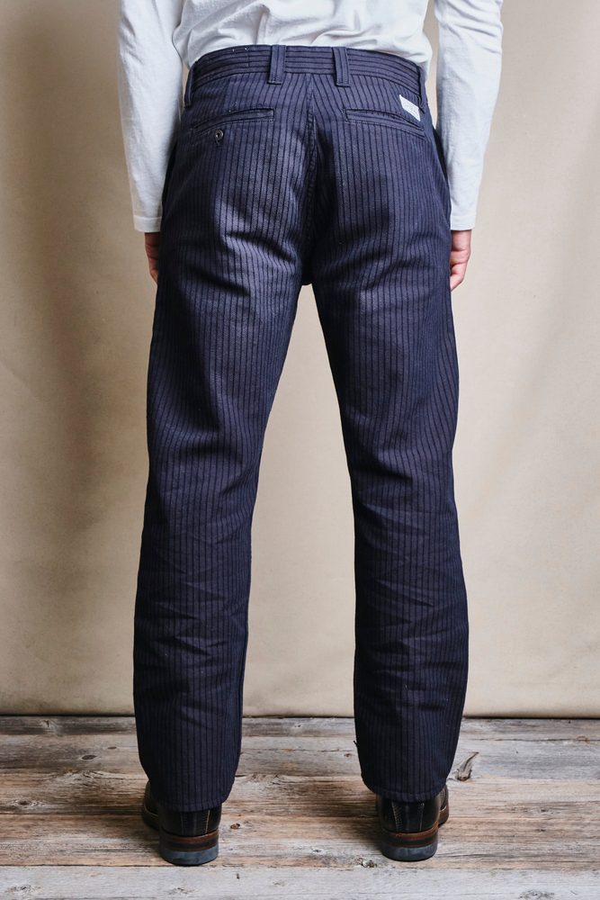 Deck Pant Indigo Herringbone Dobby View 4