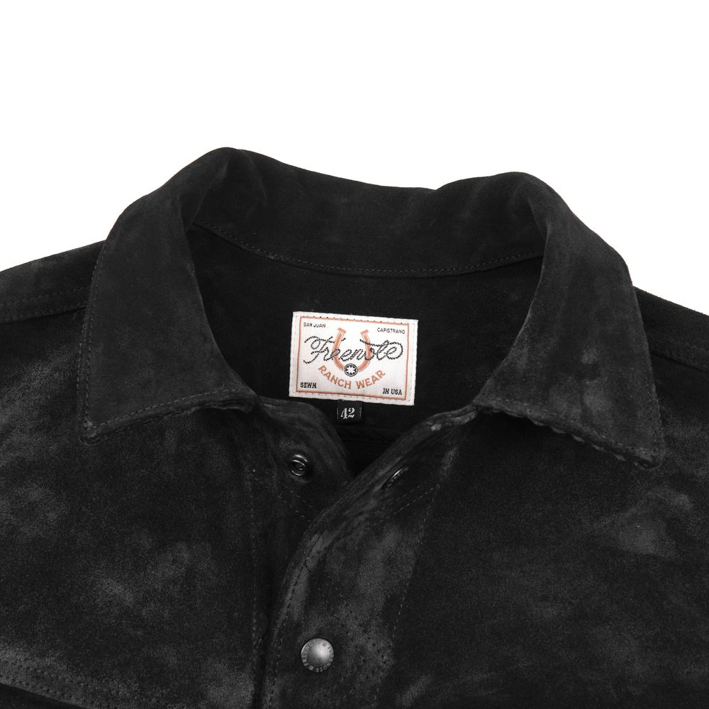 High Low 1.4mm Black Suede Jacket Alternate