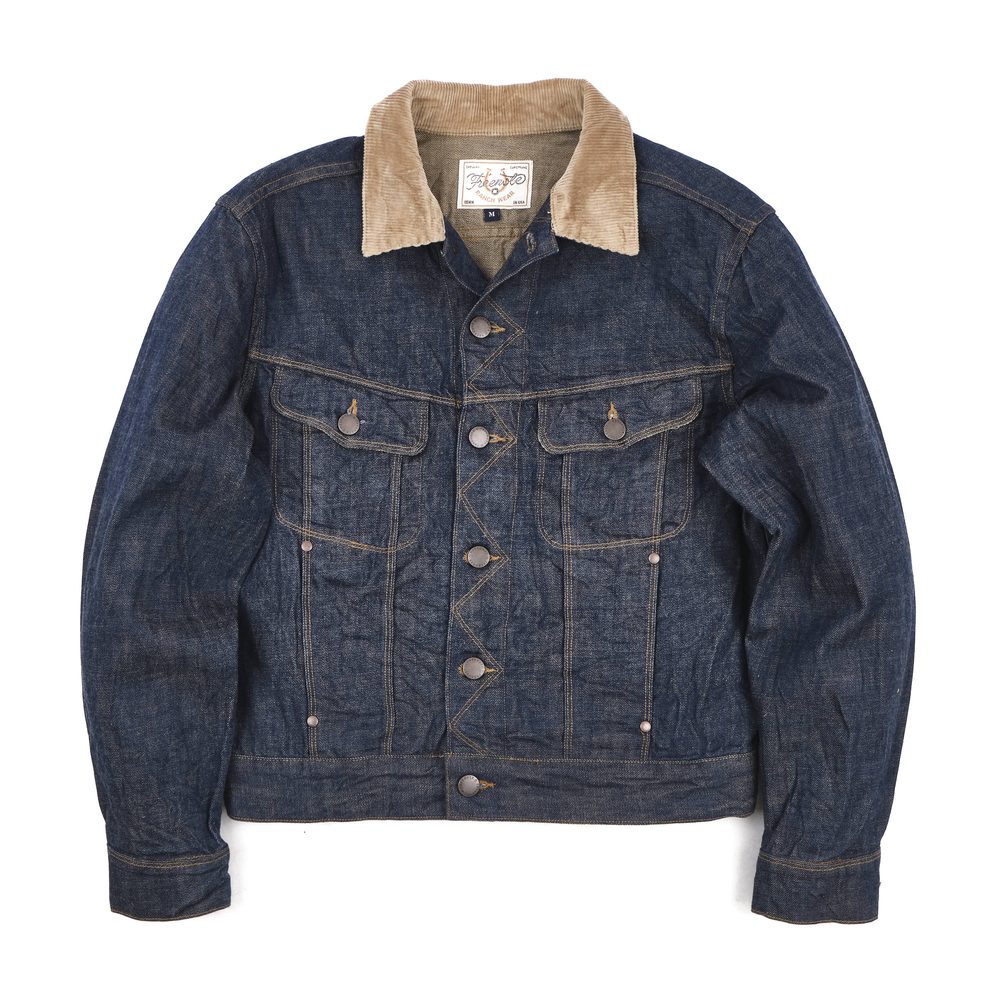 High Low 13 Ounce Natural Indigo Rinsed Jacket