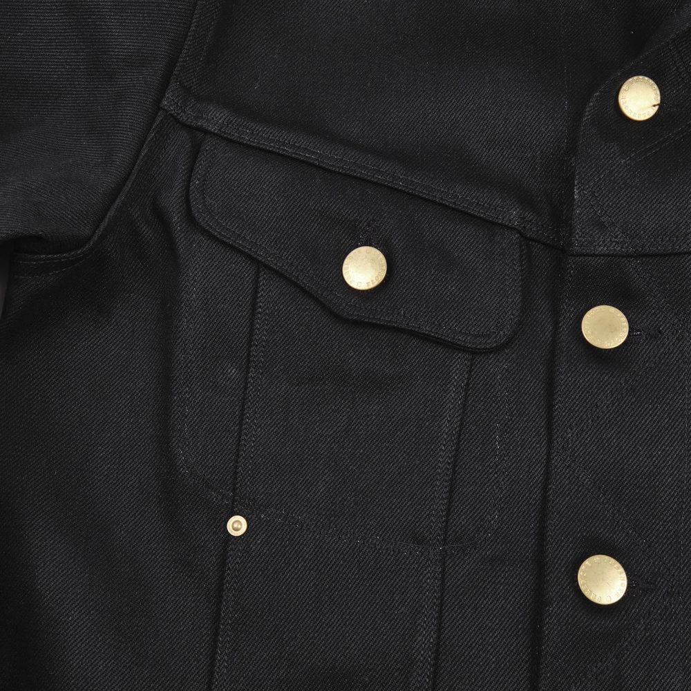 High Low 15.75 Ounce Black Denim Jacket View 4