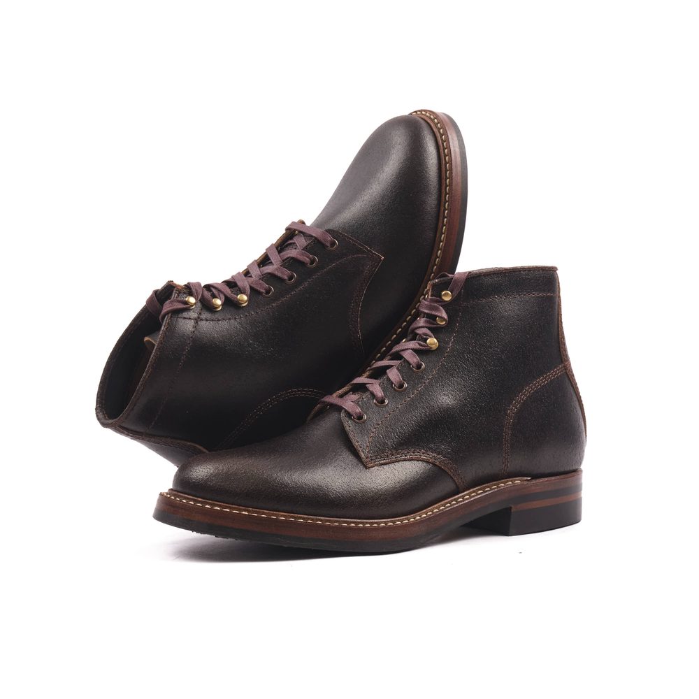 John Lofgren El Capitan Boots - Horween Dark Brown Waxed Flesh Alternate