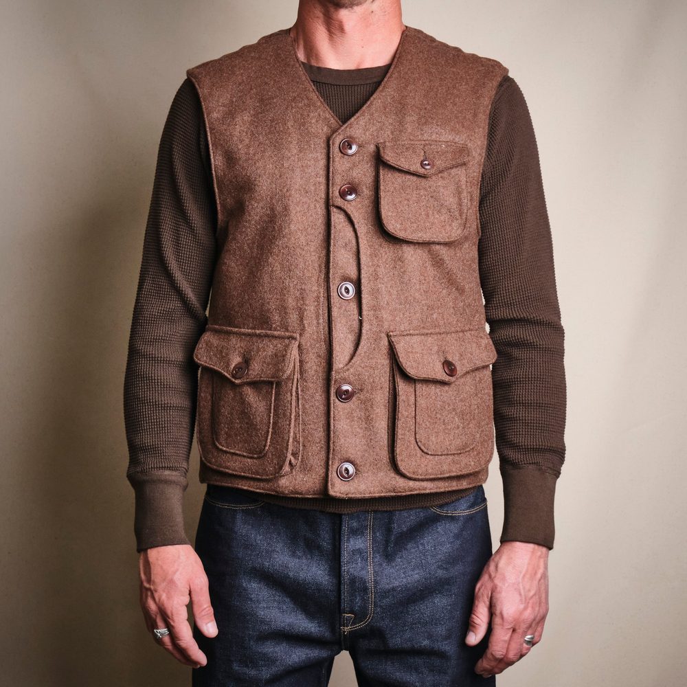 Keynot Brown Wool Hunting Vest Alternate