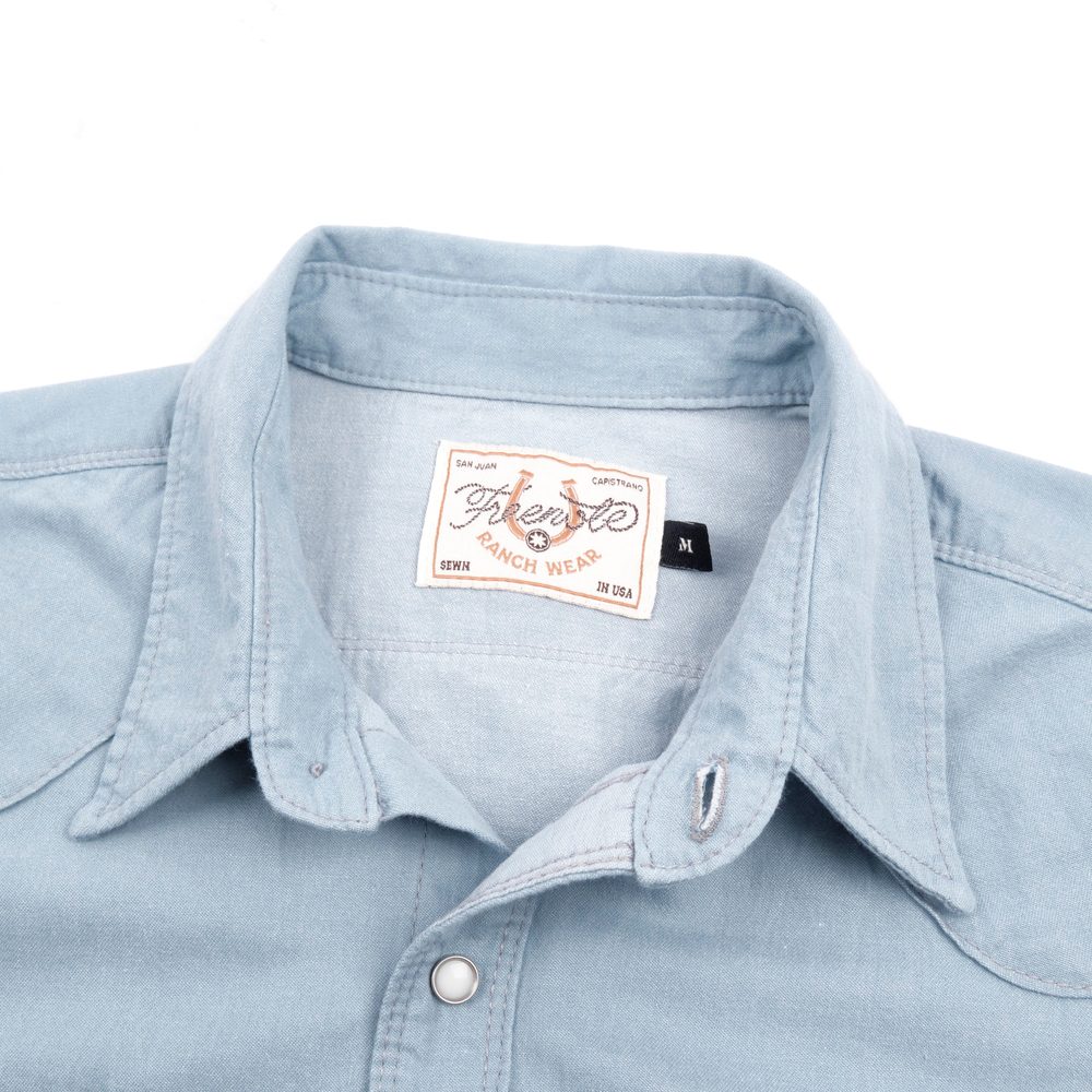 Modern Western Clear Blue Chambray View 3