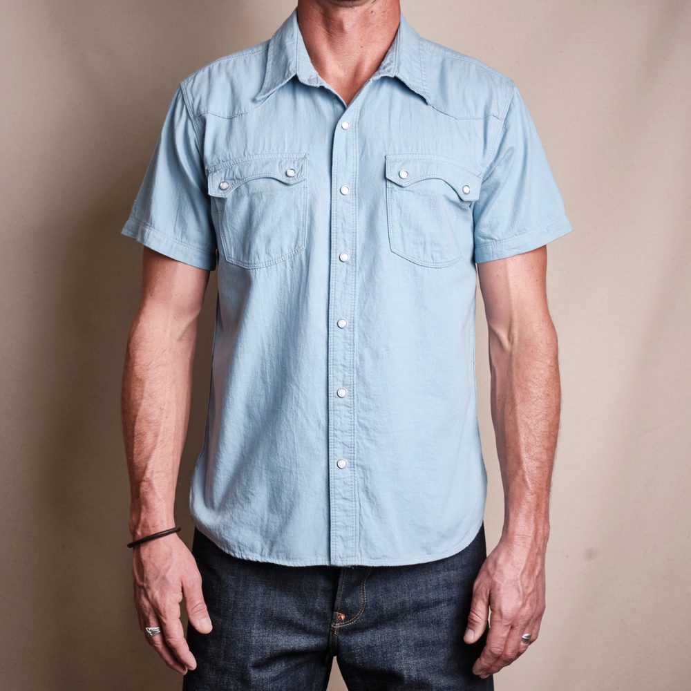 Modern Western S/S Clear Blue Chambray Alternate