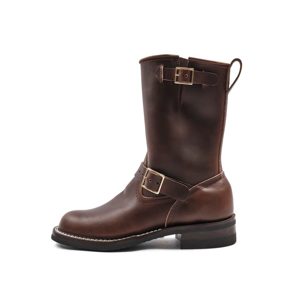 NICKS BOOTS - THE BRAKEMAN ENGINEER - HORWEEN SHACKLETON COGNAC View 4