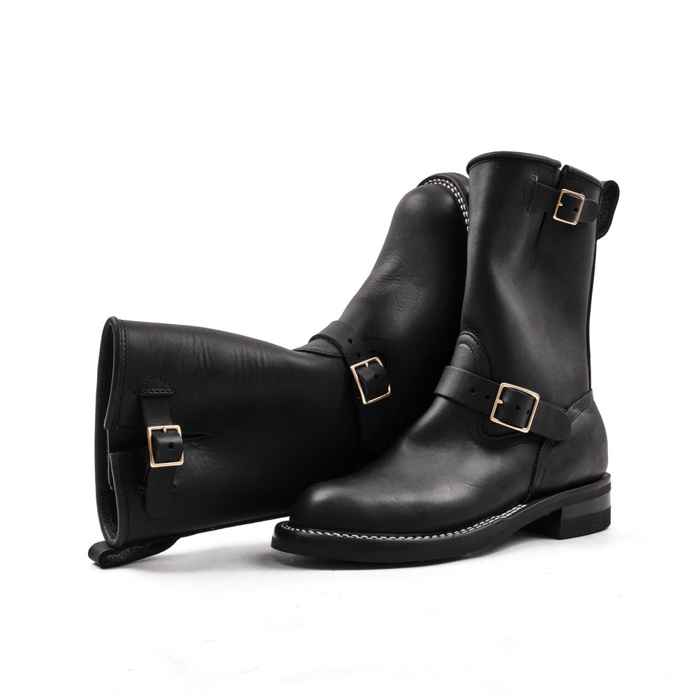 NICKS BOOTS - THE BRAKEMAN ENGINEER - HORWEEN SPOKANE BLACK Alternate