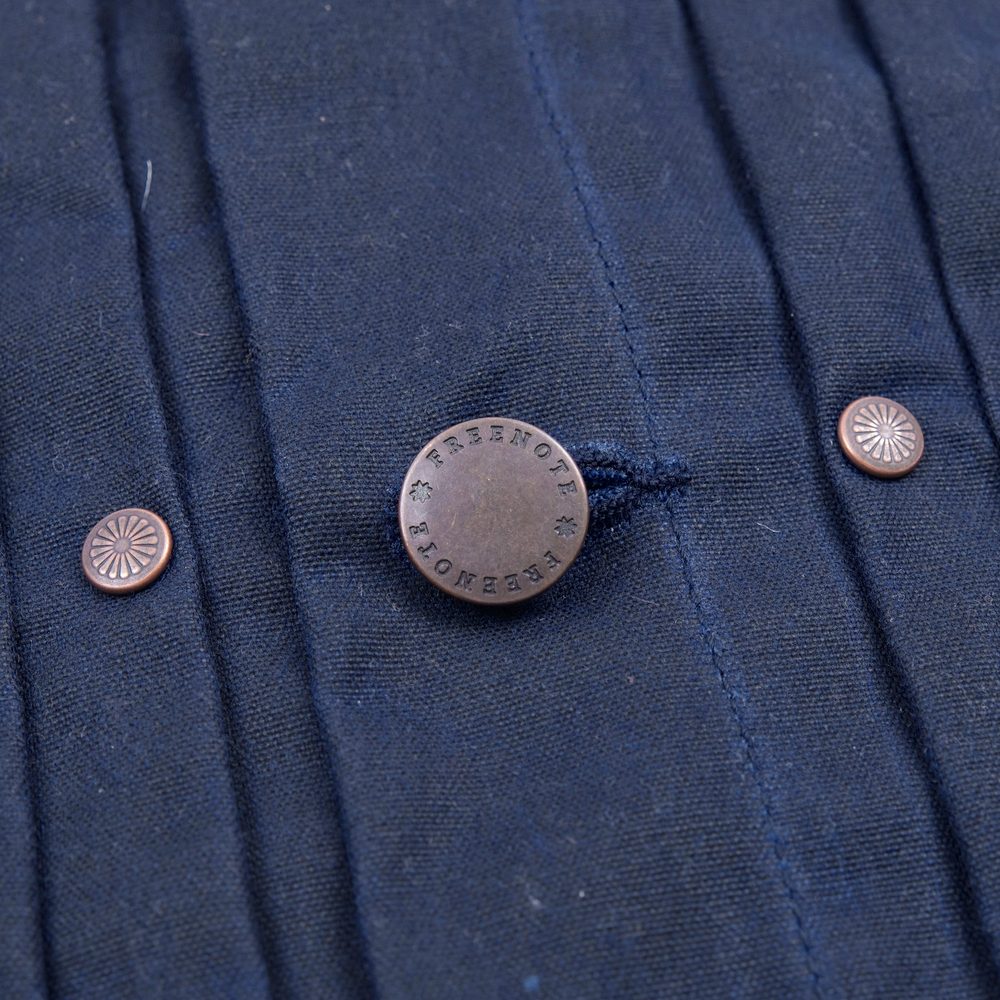 Riders Jacket Waxed Canvas Navy View 4