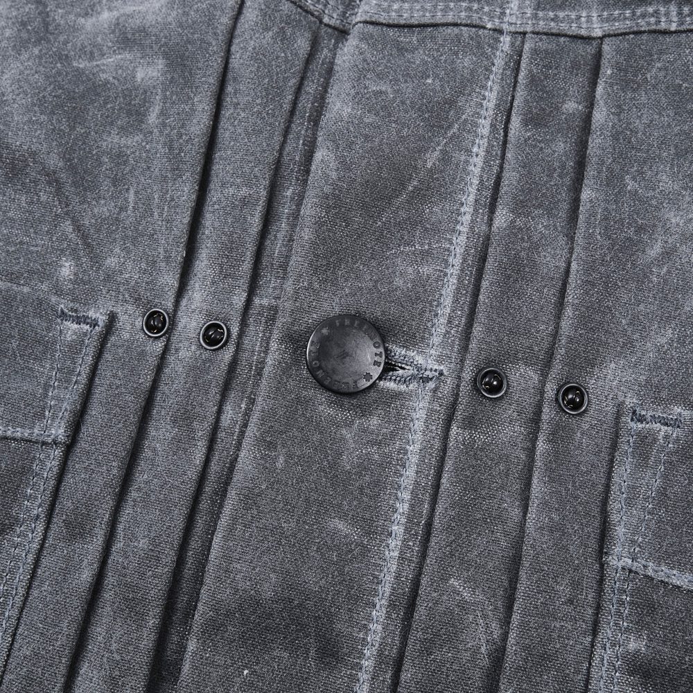 Riders Jacket Waxed Canvas <span> Charcoal</span> View 3