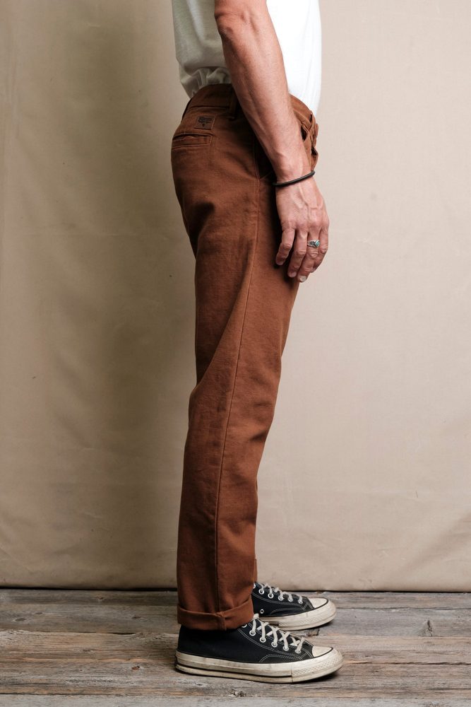 Workers Chino Slim Fit <span> 14 Ounce Slub Rust</span> Alternate